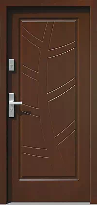 Drzwi antywłamaniowe 582,1 ciemny orzech