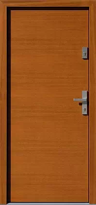 Drzwi zewnętrzne drewniane 500B ciemny dąb 2