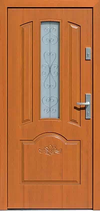 Drzwi zewnętrzne drewniane 502,8+d1-ds1 złoty dąb