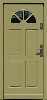 Drzwi zewnętrzne drewniane 506,2 zółte+kopacz