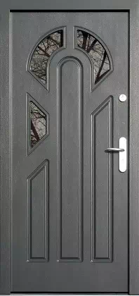 Drzwi zewnętrzne drewniane 537S3F antracyt