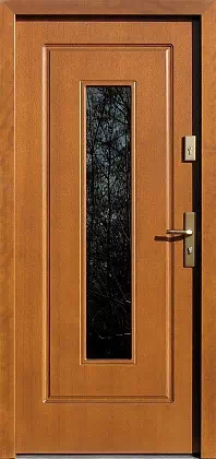 Drzwi zewnętrzne drewniane 572S2 złoty dąb