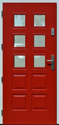 Drzwi zewnętrzne drewniane 574,1 czerwone