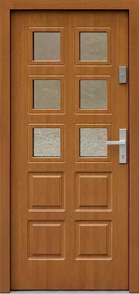 Drzwi zewnętrzne drewniane 574,1 jasny dąb