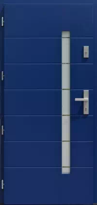 Drzwi zewnętrzne nowoczesne 476,3+ds11 niebieskie
