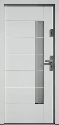 Drzwi zewnętrzne nowoczesne 478,1+ds1 białe
