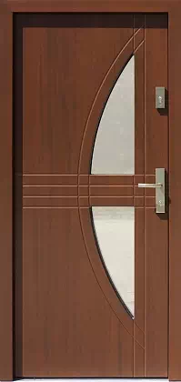 Drzwi zewnętrzne nowoczesne 495,3 orzech