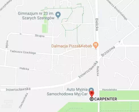 Carpenter - Lokalizacja salonu sprzedaży i wymiany drzwi zewnętrznych w Bydgoszczy