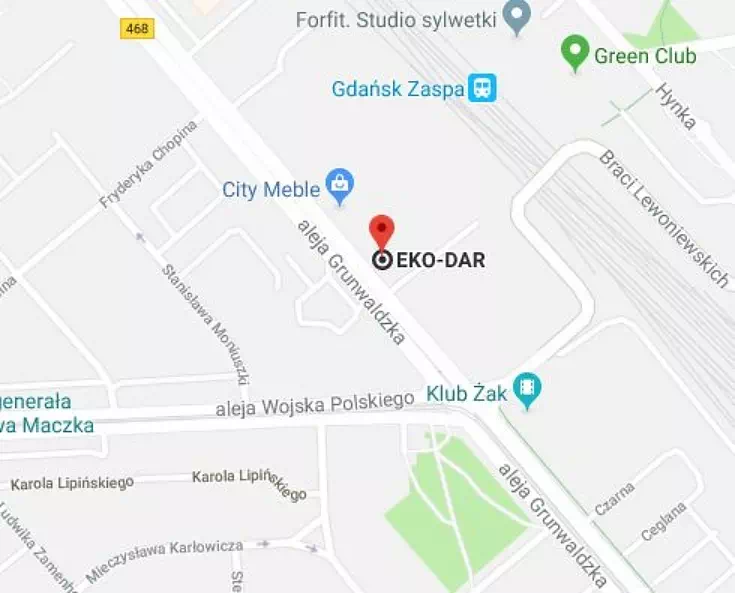 Ekodar - Lokalizacja salonu sprzedaży i wymiany drzwi zewnętrznych w Gdańsku