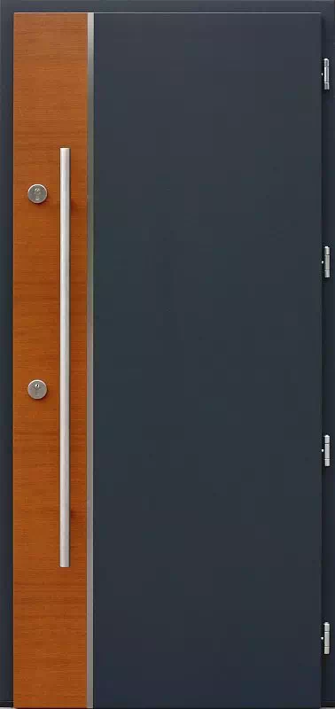 Drzwi antywłamaniowe 430,5B-500B antracyt + złoty dąb