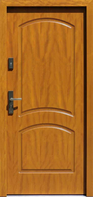 Drzwi antywłamaniowe 552F2 złoty dąb