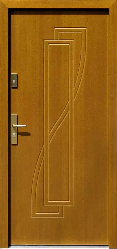 Drzwi antywłamaniowe 603F złoty dąb