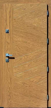Drzwi antywłamaniowe zewnętrzne do domu i wewnętrzne do mieszkania model wzór 430,13 w kolorze winchester.