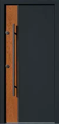 Drzwi antywłamaniowe zewnętrzne do domu i wewnętrzne do mieszkania model 430,5-500C w kolorze winchester + antracyt.