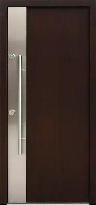 Drzwi antywłamaniowe zewnętrzne do domu i wewnętrzne do mieszkania model 430,6-500C w kolorze dąb bagienny.