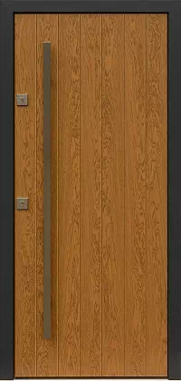 Drzwi antywłamaniowe zewnętrzne do domu i wewnętrzne do mieszkania model wzór 431,20 w kolorze 1`.