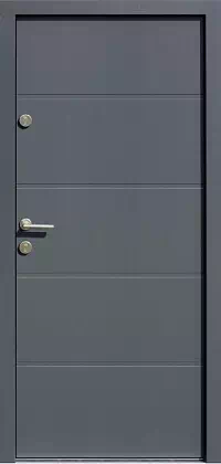 Drzwi antywłamaniowe zewnętrzne do domu i wewnętrzne do mieszkania model 490,10 w kolorze antracyt.