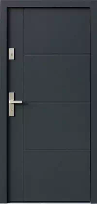 Drzwi antywłamaniowe zewnętrzne do domu i wewnętrzne do mieszkania model 490,14 w kolorze antracytowe.