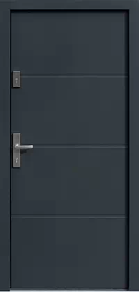 Drzwi antywłamaniowe zewnętrzne do domu i wewnętrzne do mieszkania model 490,2 w kolorze antracyt.