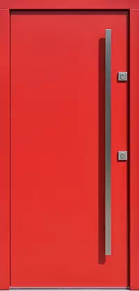 Drzwi antywłamaniowe 500C czerwone 3