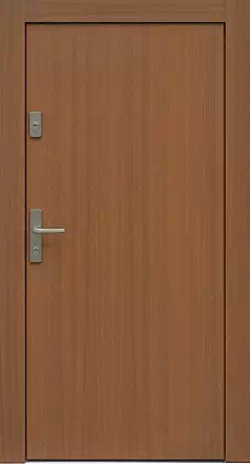 Drzwi antywłamaniowe 500C kasztan+antracyt