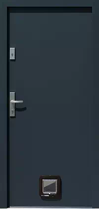 Drzwi antywłamaniowe zewnętrzne do domu i wewnętrzne do mieszkania model 500K w kolorze antracyt.