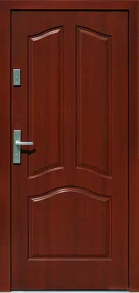 Drzwi antywłamaniowe zewnętrzne do domu i wewnętrzne do mieszkania model wzór 501,3 w kolorze teak.