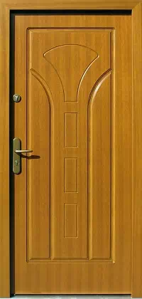 Drzwi antywłamaniowe zewnętrzne do domu i wewnętrzne do mieszkania model wzór 508F4 w kolorze jasny dab.
