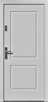 Drzwi antywłamaniowe zewnętrzne do domu i wewnętrzne do mieszkania model wzór 535,6 w kolorze białe.