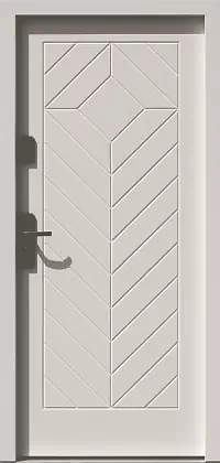Drzwi antywłamaniowe zewnętrzne do domu i wewnętrzne do mieszkania model 543,3 w kolorze białe.