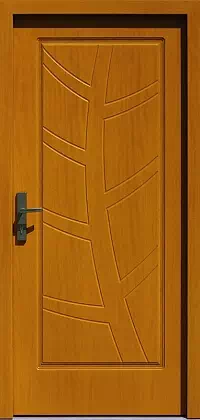 Drzwi antywłamaniowe zewnętrzne do domu i wewnętrzne do mieszkania model wzór 582,1 w kolorze złoty dąb.