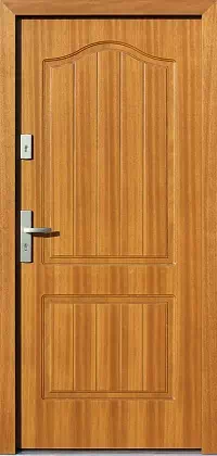 Drzwi antywłamaniowe zewnętrzne do domu i wewnętrzne do mieszkania model 583,2 w kolorze jasny dab.