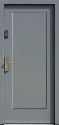 Drzwi antywłamaniowe zewnętrzne do domu i wewnętrzne do mieszkania model wzór 688,4 w kolorze szare.