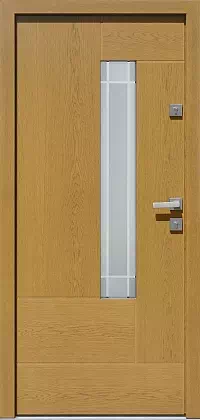 Drzwi dębowe zewnętrzne wejściowe do domu model wzór 415,12+ds1 w kolorze winchester.