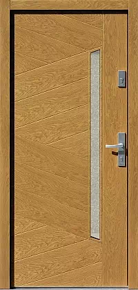 Drzwi dębowe zewnętrzne wejściowe do domu model wzór 430,15 w kolorze winchester.