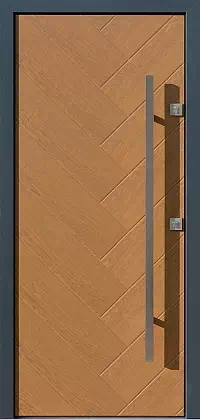 Drzwi dębowe zewnętrzne wejściowe do domu model 432,2 w kolorze winchester+antracyt.