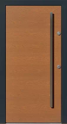 Drzwi dębowe zewnętrzne wejściowe do domu model wzór 500B w kolorze winchester+antracyt.