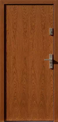Drzwi dębowe zewnętrzne wejściowe do domu model wzór 500C w kolorze ciemny dąb.