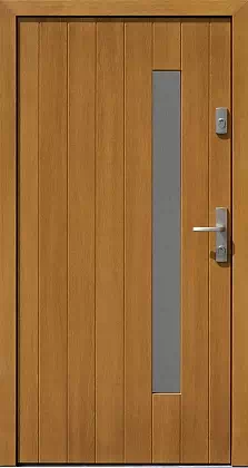 Drzwi dębowe zewnętrzne wejściowe do domu model wzór 689,7S1 w kolorze jasny_dab.
