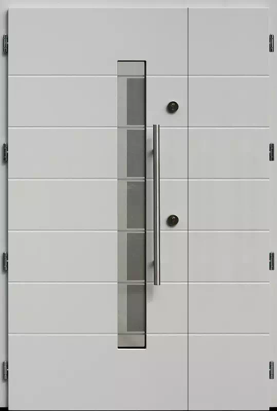 Drzwi wejściowe dwuskrzydłowe nowoczesne 941,2+ds1 białe