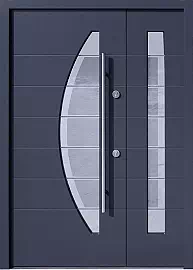 Drzwi wejściowe dwuskrzydłowe nowoczesne 940,1+ds1 antracyt
