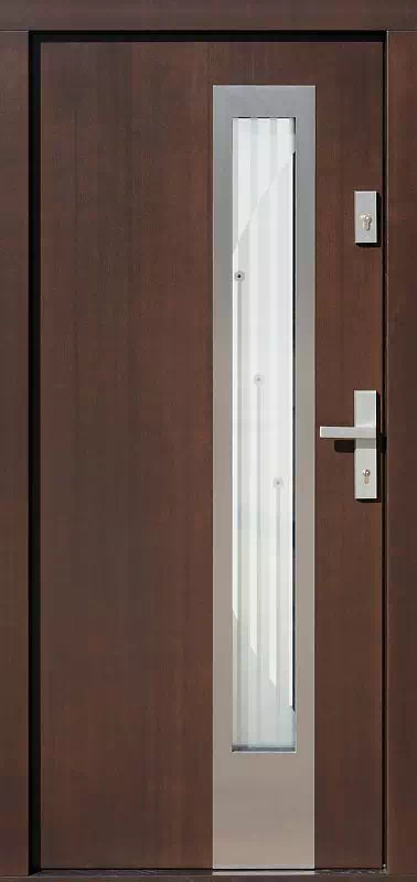 Drzwi wejściowe inox 454,3B-454,13+ds6 orzech