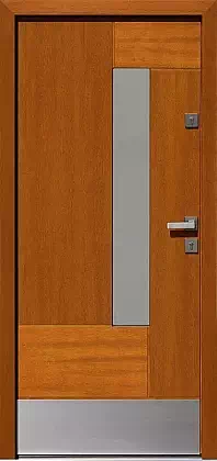 Drzwi wejściowe inox 415,1-415,11 ciemny dab