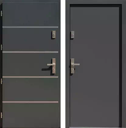 Drzwi wejściowe inox 423,1-500C szare