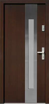 Drzwi wejściowe inox 454,4-454,14 ciemny orzech