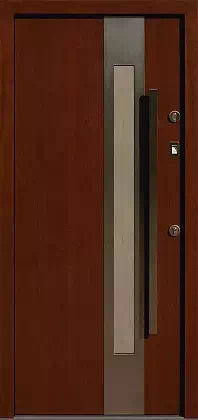 Drzwi wejściowe inox 454,4-454,14 orzech / czytnik linni papilarnych