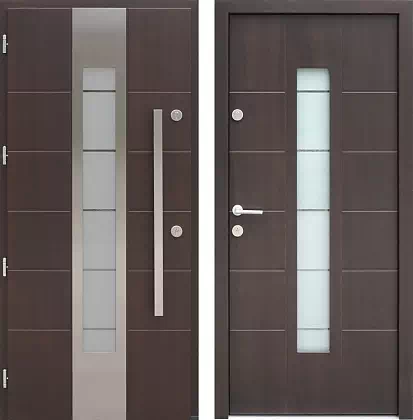 Drzwi wejściowe inox 471,5-471,15+ds11 w kolorze tiama.