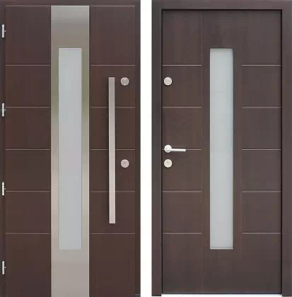 Drzwi wejściowe inox wzór 471,5-471,15 w kolorze tiama.