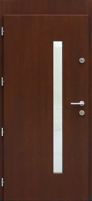 Drzwi zewnętrzne drewniane z dostawką górną 454,14 orzech