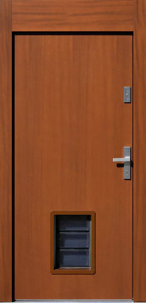 Drzwi zewnętrzne drewniane z dostawką górną 500P złoty dąb